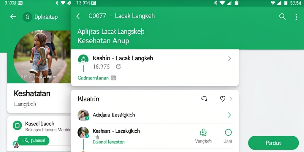 Antarmuka C0077 yang intuitif menampilkan langkah harian dengan jelas.