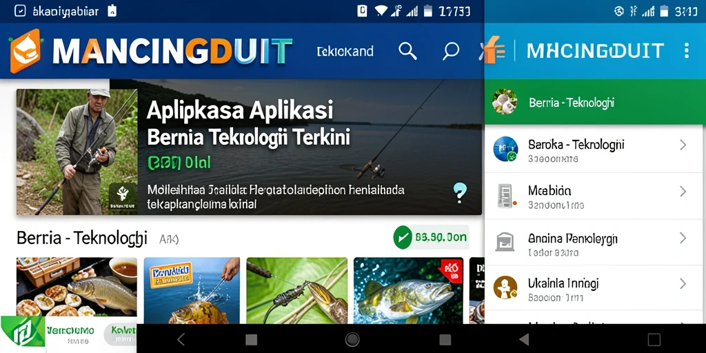 Tampilan antarmuka MANCINGDUIT yang user-friendly dan informatif.