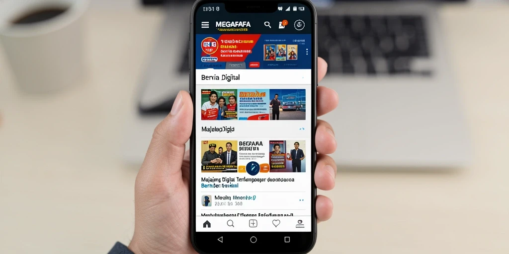 Antarmuka MEGAFAFA yang menarik dan informatif.