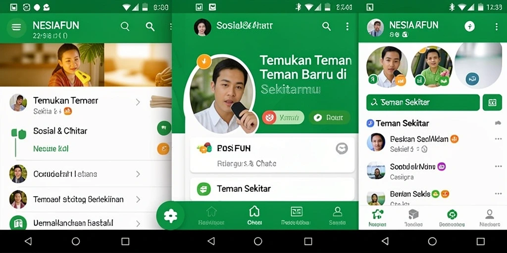 Tampilan antarmuka utama NESIAFUN yang ramah pengguna.