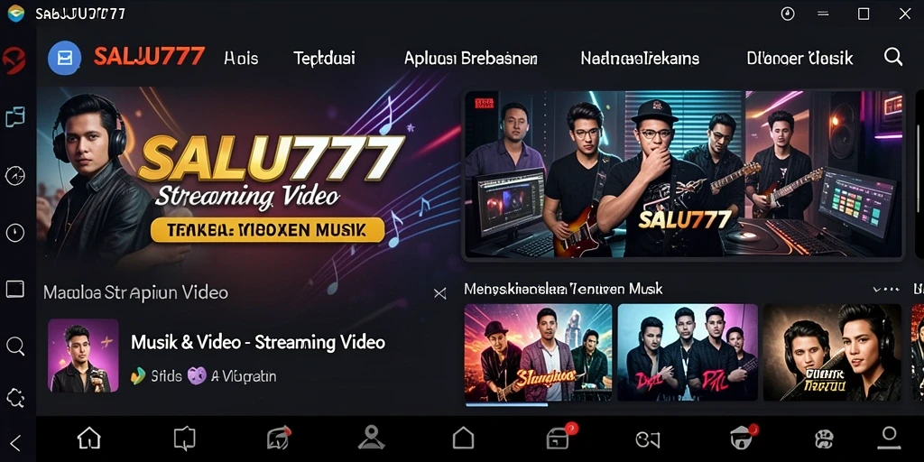 Antarmuka SALJU777 yang menarik dan mudah digunakan untuk streaming video.