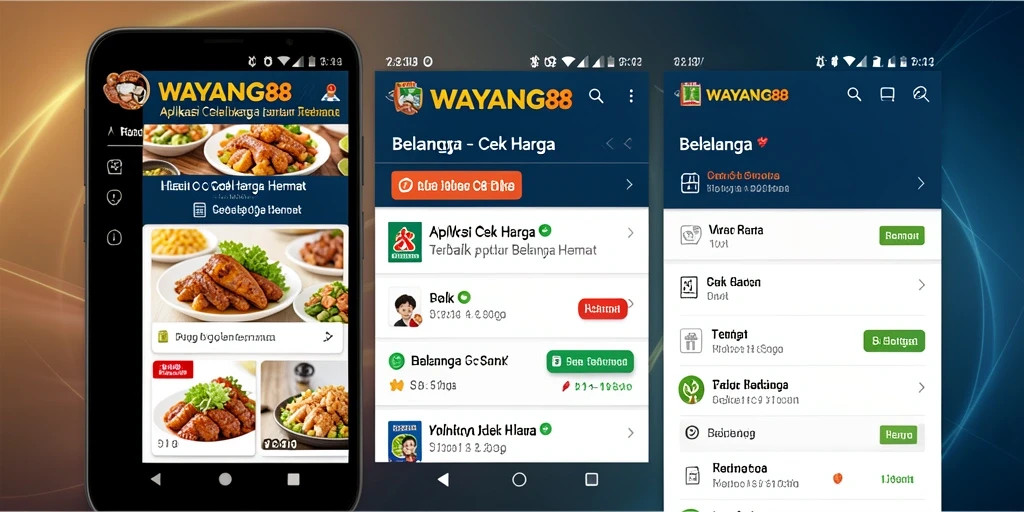 Antarmuka aplikasi WAYANG88 dengan fitur Cek Harga